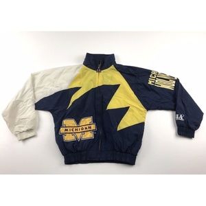Logo Athletic Jacket Men Size XL Michigan Vintage